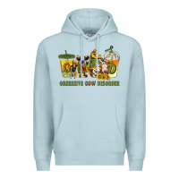 Blue Mist Obsessive cow disorder coffee cups Premium Hoodie - texasbilliewilder