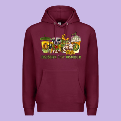 Premium Hoodie Obsessive cow disorder coffee cups