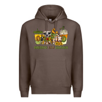 Coffee Obsessive cow disorder coffee cups Premium Hoodie - texasbilliewilder