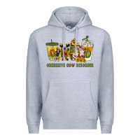 Heather Grey Obsessive cow disorder coffee cups Premium Hoodie - texasbilliewilder