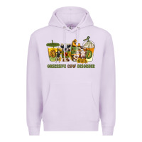 Lilac Obsessive cow disorder coffee cups Premium Hoodie - texasbilliewilder