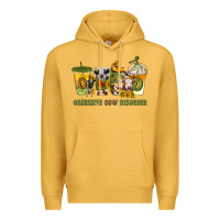 Mustard Obsessive cow disorder coffee cups Premium Hoodie - texasbilliewilder