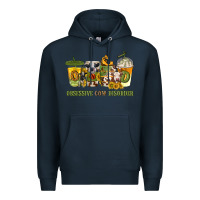 Navy Obsessive cow disorder coffee cups Premium Hoodie - texasbilliewilder