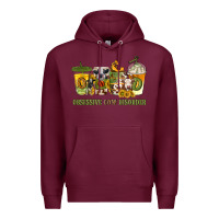 Burgundy Obsessive cow disorder coffee cups Premium Hoodie - texasbilliewilder