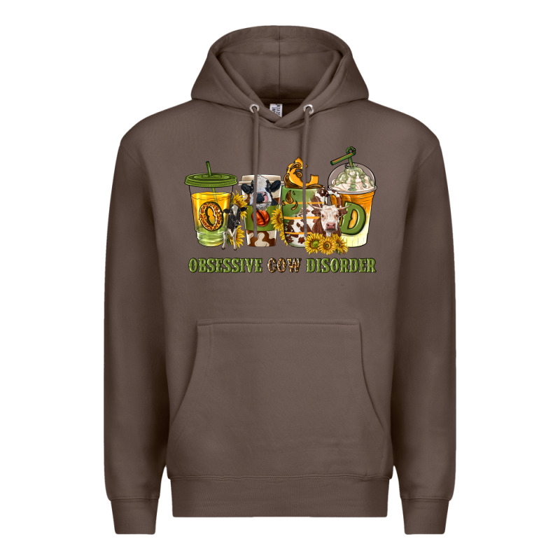 Obsessive Cow Disorder Coffee Cups Premium Hoodie by texasbilliewilder | Teevron