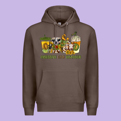 Premium Hoodie Obsessive cow disorder coffee cups