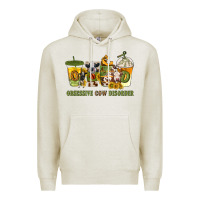 Oatmeal Heather Obsessive cow disorder coffee cups Premium Hoodie - texasbilliewilder