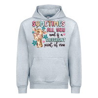 Heather Grey sometimes all you need is a different point of  vi Urban Hoodie - MaliasSmallBusiness