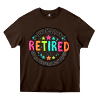 Chocolate Brown Officially Retired 2025 not my problem anymore Heavy Core Tee - CowhideDigitalArt