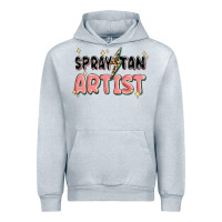 Heather Grey spray tan artist Urban Hoodie - MaliasSmallBusiness