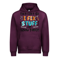 Mauve Wine thats what i do i fix stuff and i know things Urban Hoodie - MaliasSmallBusiness