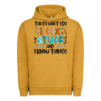 Pigment Peanut Butter thats what i do i fix stuff and i know things Urban Hoodie - MaliasSmallBusiness