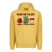 Antique Gold Plan for the day coffee camping wine Premium Hoodie - texasbilliewilder