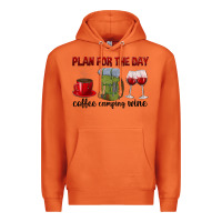 Carrot Plan for the day coffee camping wine Premium Hoodie - texasbilliewilder