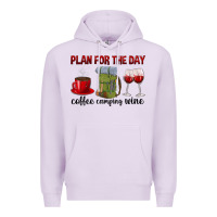 Lilac Plan for the day coffee camping wine Premium Hoodie - texasbilliewilder
