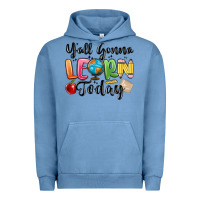 Pigment Pebble Blue yall gonna learn today Urban Hoodie - MaliasSmallBusiness