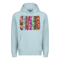 Blue Mist Western Easter Brushstrokes Premium Hoodie - RanaPortraitStore
