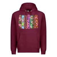 Burgundy Western Easter Brushstrokes Premium Hoodie - RanaPortraitStore