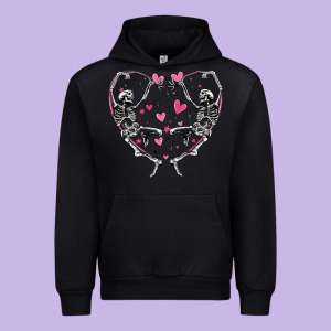 Valentines Day Skeleton Urban Hoodie Designed By Maliassmallbusiness