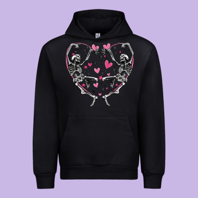 Urban Hoodie valentines day skeleton