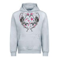 Heather Grey valentines day skeleton Urban Hoodie - MaliasSmallBusiness