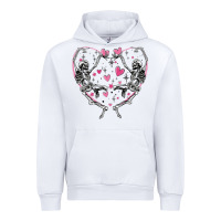 White valentines day skeleton Urban Hoodie - MaliasSmallBusiness