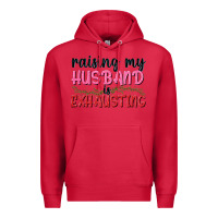 Cardinal Raising my husband is exhausting Premium Hoodie - texasbilliewilder