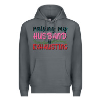 Rock Raising my husband is exhausting Premium Hoodie - texasbilliewilder