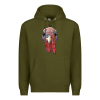 Army Green gobble face Premium Hoodie - RanaPortraitStore