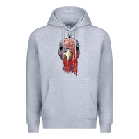 Heather Grey gobble face Premium Hoodie - RanaPortraitStore