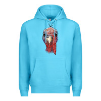 Ocean Blue gobble face Premium Hoodie - RanaPortraitStore