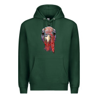 Sports Green gobble face Premium Hoodie - RanaPortraitStore