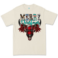 Bone merry christmas bull skull Premium Tee - CowhideDigitalArt