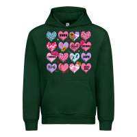 Foreset Green valentines candy hearts Urban Hoodie - MaliasSmallBusiness