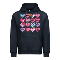 Navy valentines candy hearts Urban Hoodie - MaliasSmallBusiness