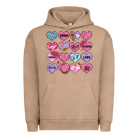 Pigment Burro valentines candy hearts Urban Hoodie - MaliasSmallBusiness
