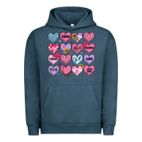Pigment Midnight Navy valentines candy hearts Urban Hoodie - MaliasSmallBusiness
