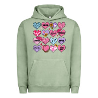 Pigment Oil Green valentines candy hearts Urban Hoodie - MaliasSmallBusiness