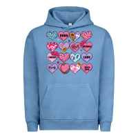 Pigment Pebble Blue valentines candy hearts Urban Hoodie - MaliasSmallBusiness