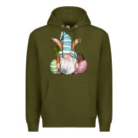 Army Green Easter Bunny Gnomes with Egg and Carrot Premium Hoodie - RanaPortraitStore