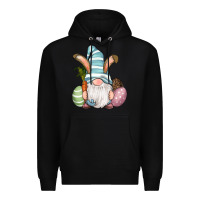 Black Easter Bunny Gnomes with Egg and Carrot Premium Hoodie - RanaPortraitStore