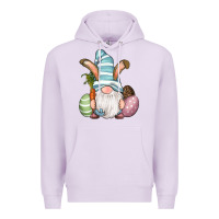 Lilac Easter Bunny Gnomes with Egg and Carrot Premium Hoodie - RanaPortraitStore