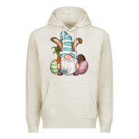 Oatmeal Heather Easter Bunny Gnomes with Egg and Carrot Premium Hoodie - RanaPortraitStore