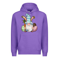 Purple Easter Bunny Gnomes with Egg and Carrot Premium Hoodie - RanaPortraitStore