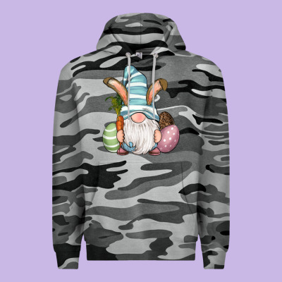 Premium Hoodie Easter Bunny Gnomes with Egg and Carrot