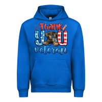 Cobalt thank you veteran Urban Hoodie - MaliasSmallBusiness
