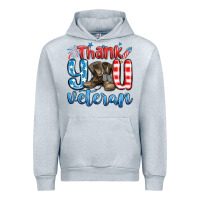 Heather Grey thank you veteran Urban Hoodie - MaliasSmallBusiness