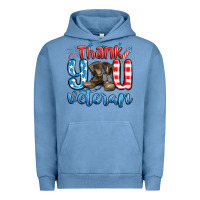 Pigment Pebble Blue thank you veteran Urban Hoodie - MaliasSmallBusiness