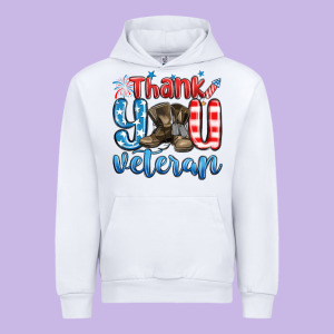 Thank You Veteran Urban Hoodie Designed By Maliassmallbusiness