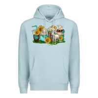 Blue Mist Sheep coffee cups Premium Hoodie - texasbilliewilder